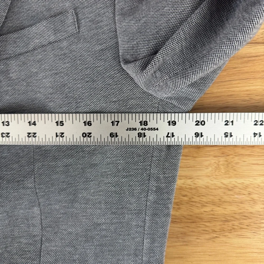 Banana Republic Mens 38 Regular Gray Slim Fit Cotton Blazer Sport Coat Jacket